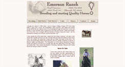 Desktop Screenshot of emersonranchhorses.com