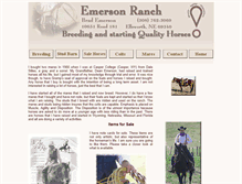 Tablet Screenshot of emersonranchhorses.com